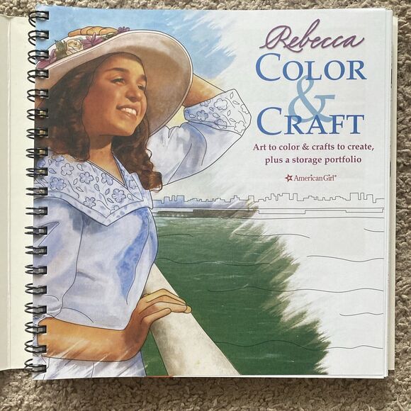 American Girl Rebecca Color & Craft Book New Make Fancy Boxes Star Garland - Picture 3 of 12